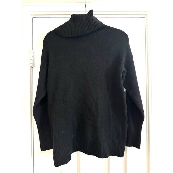 MASSIMO DUTTI Black Wool Blend Soft Turtleneck Sweater - Sz XS - Picture 2 of 4